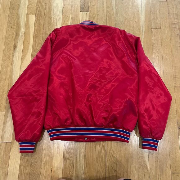 VTG 80s Philadelphia 76ers Sixers Satin Bomber Varsity Jacket Swingster XL USA‎ - Picture 5 of 7